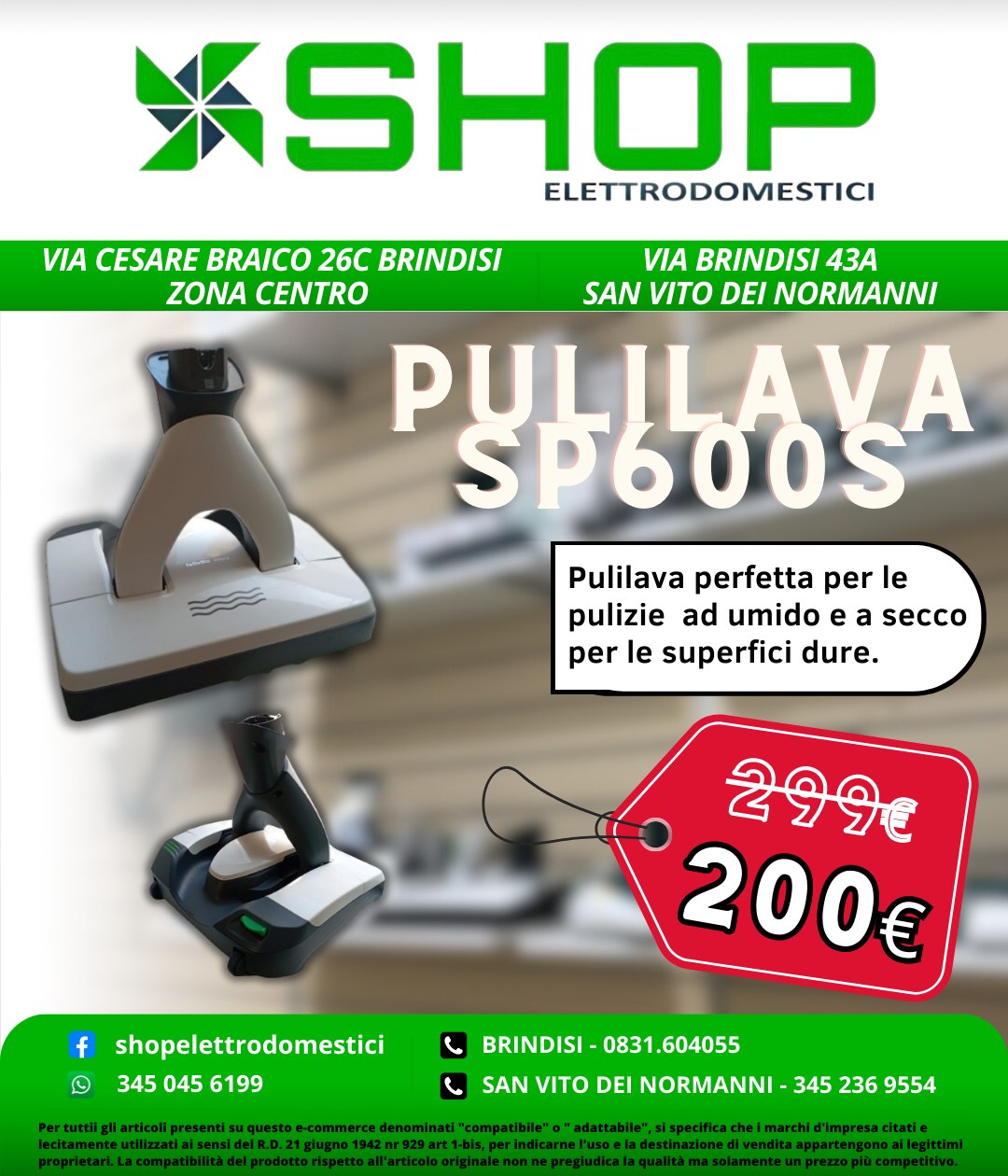 SHOP Elettrodomestici - Pulilava SP600s